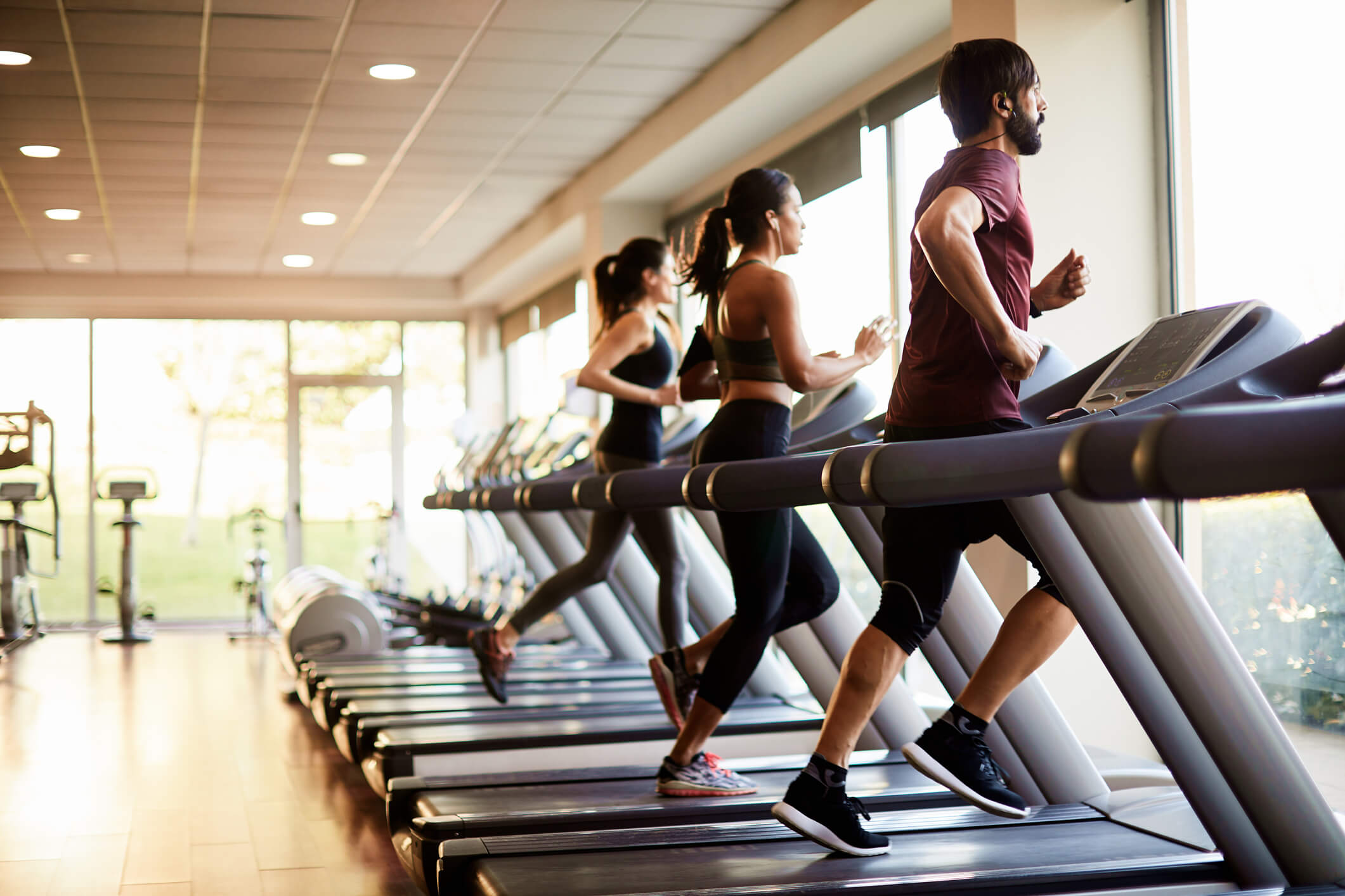 people running on treadmills