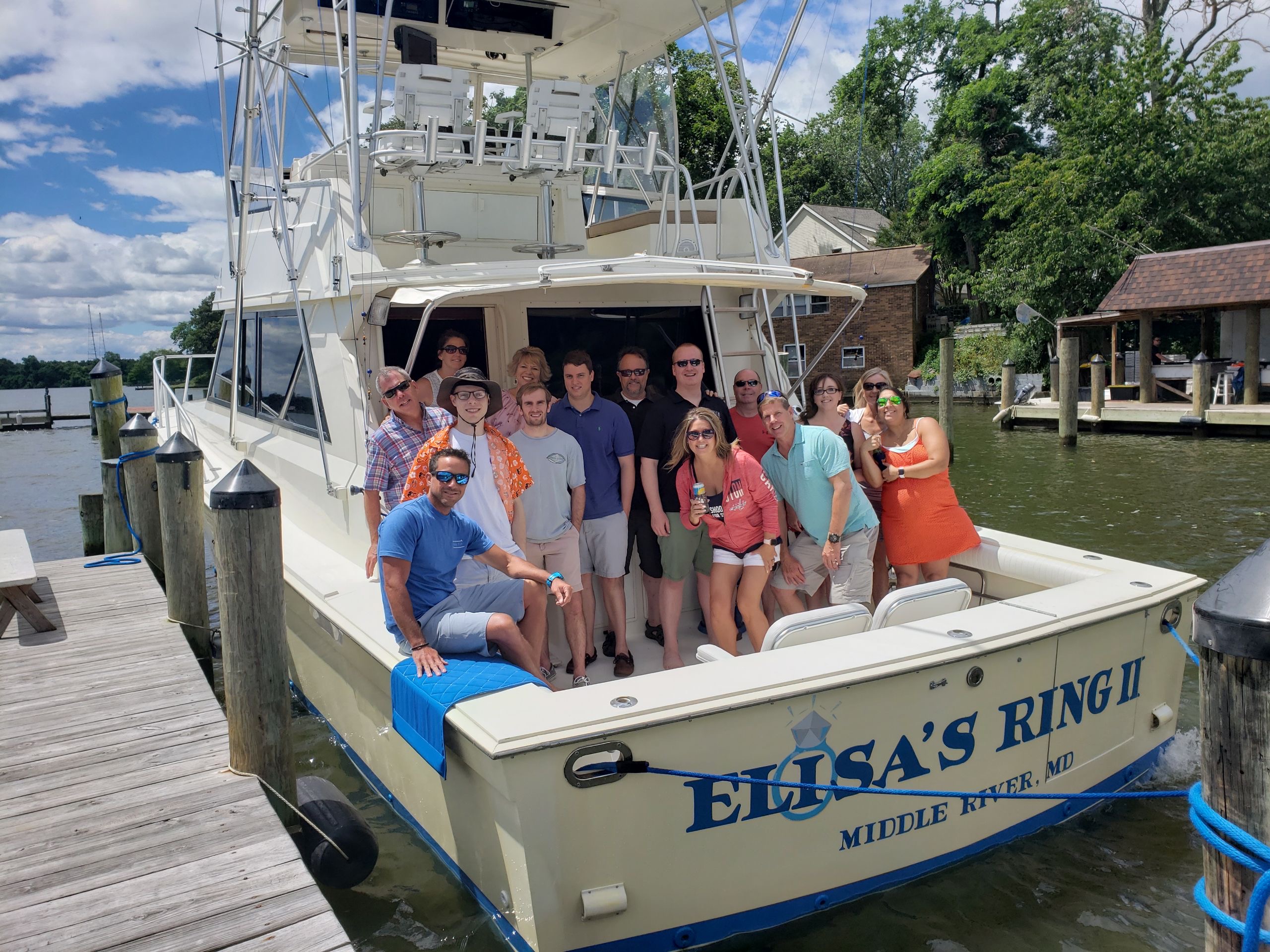 Patrons on a Boat Ride in Middle River, MD