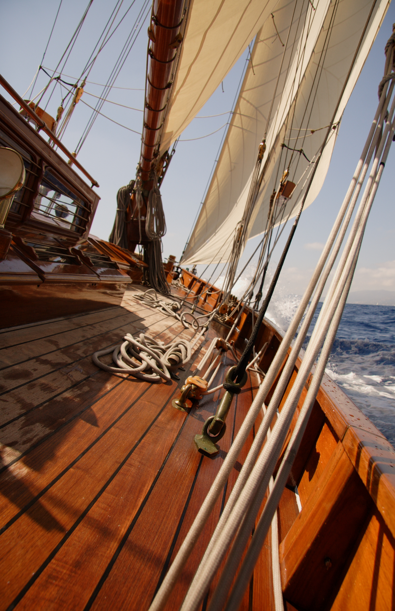 Aboard a Sailboat