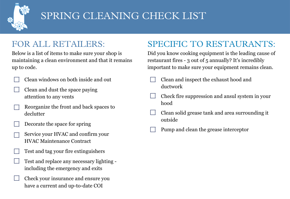 Spring cleaning checklist