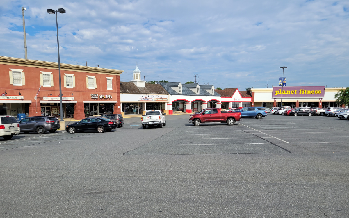 Whole view of Eagle Village shopping center