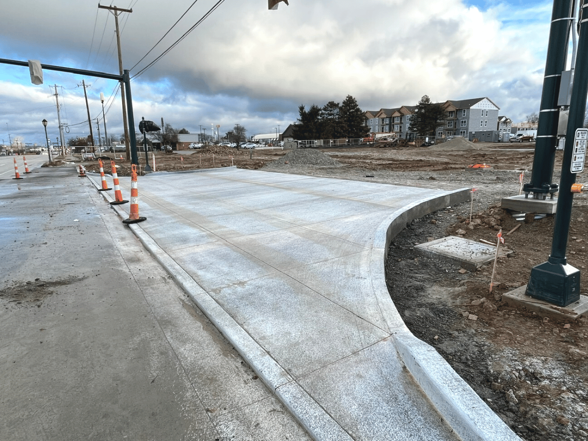 Huber Heights new curb and base coat development.